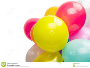 Color Balloons Isolated White