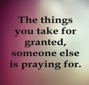 The things we take for granted...