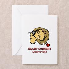 Lion Heart Surgery Survivor Greeting Cards (Pk of for