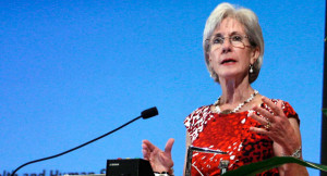 Kathleen Sebelius speaks on May 15, 2012. | AP Photo