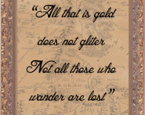 Tolkien Quote print - The Hobbit - Lord of the rings - Gold ...