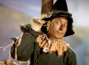 Ray Bolger as the Scarecrow in 