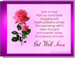 ... Thoughts And Heartfelt Wishes For A Speedy Recovery. Get Well Soon