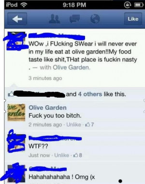 Olive Garden Doesn't Fcuk Around