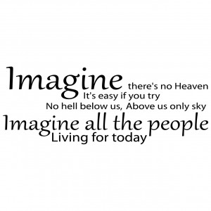 Imagine Quotes John lennon imagine lyrics