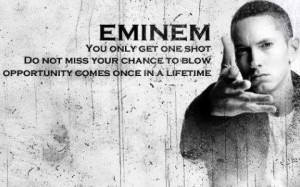 Eminem You Only Get One Shot Facebook Cover (click to view)