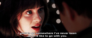 Zooey Deschanel Hitchhikers Guide to the Galaxy traveling