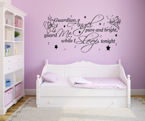 Guardian Angel - Nursery Rhyme Quote - Vinyl Wall Art Decal Sticker