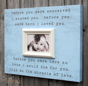 Home Canvas Wall Art Picture Frame Canvas With Baby Quote