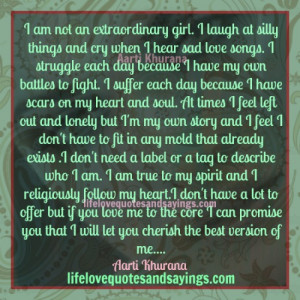 Am Not An Extraordinary Girl..