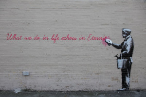 Banksy Quotes 'Gladiator' In His Latest Mural