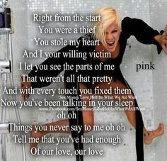 Pink. My favorite female rocker. If you haven't experienced her music ...