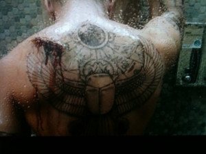 ... Sigil on his neck in the movie Babylon A. D. In another movie. The