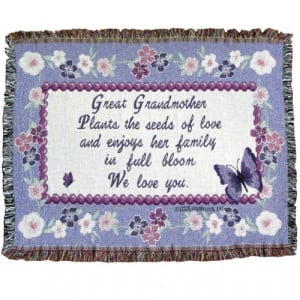 Great Grandmother Sofa Throw Blanket - Gift for Great Grandma - Made ...