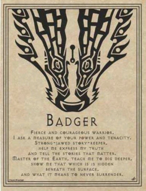 badger poem describing badger