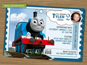 Thomas the Train Personalized Invitation