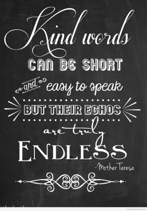 Mother Teresa quote kind words