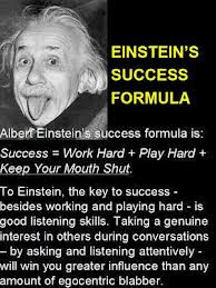 Formula, Albert Einstein’s Success Formula Is, Success = Work ...