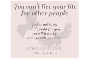 Word Art Print: The Notebook - Nicholas Sparks quote poster - simple ...