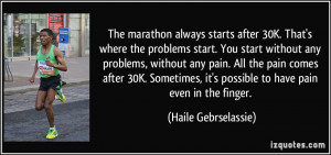 always starts after 30K. That's where the problems start. You start ...