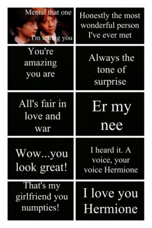 Hermione Granger Quotes To Ron Ron & hermione quotes