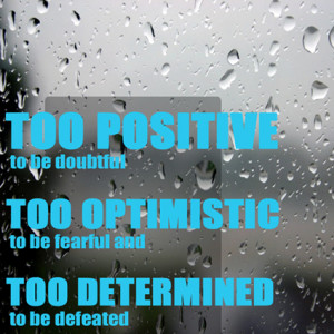 be too positive to be doubtful too optimistic to be