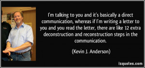... and reconstruction steps in the communication. - Kevin J. Anderson