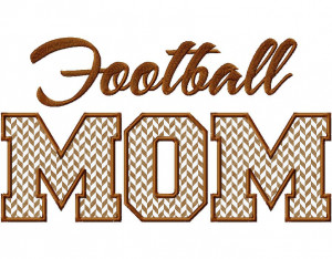 Football Mom Applique Machine Embroidery Design