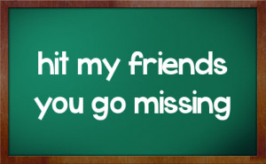 Bitchy Facebook Status On Chalkboard Background