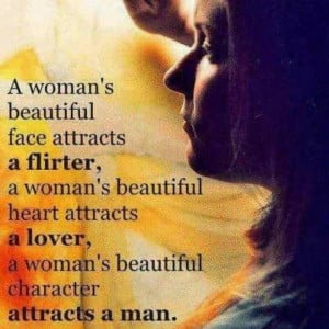 woman's inner beauty is what matters!