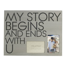 - Melannco 'My Story Begins and Ends With U' 18-inch x 14-inch Wall ...
