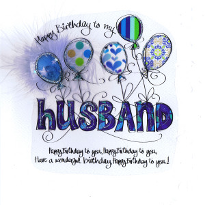 husband birthday cards card relation happy birthday to my husband blue ...