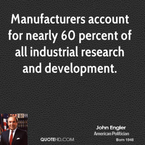 Manufacturers account for nearly 60 percent of all industrial research ...
