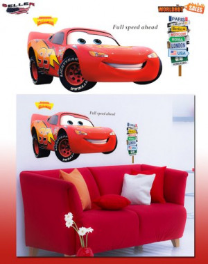 Giant Pixar Cars Lightning Mcqueen Wall Stickers Huge(44