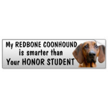 Funny Coonhound Bumper Stickers, Funny Coonhound Car Decal Designs