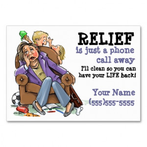 perfect card to promote your new housecleaning business this card is ...