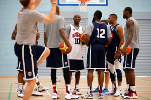 United States players, from right, LeBron James, Russell Westbrook ...