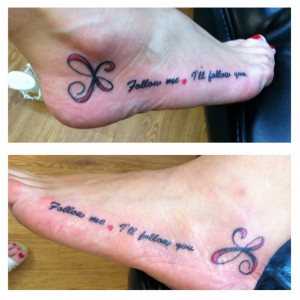 15 best friend tattoo quote on leg