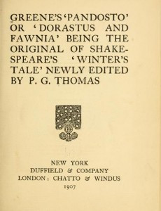 Shakespeare’s Sources – The Winter’s Tale