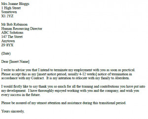 Resignation Letter 2 Week Notice Example