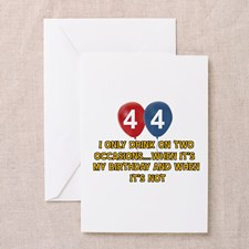 44 year old birthday designs Greeting Card for