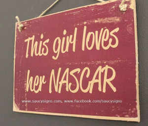 This Girl Loves Her Nascar Sign on Etsy, $14.38
