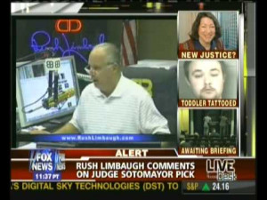 Rush Limbaugh Calls Sotomayor, Obama 