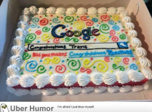 ... leaves to work for bing. His coworkers presented him with this