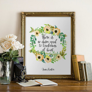 Printable Jane Austen quote, Wall art, Home decor, INSTANT DOWNLOAD ...
