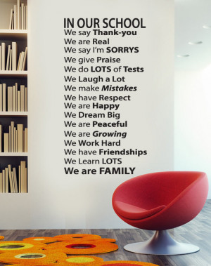 Wall Decal quote - In Our School - Vinyl Wall Art Quote