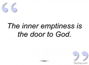 the inner emptiness is the door to god osho picture