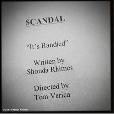 ... it s handled scandal tv scandal seasons scandal obsession scandal