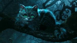 Burton stayed more true to personality of the original cheshire cat ...