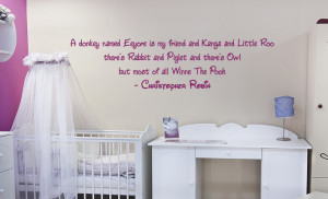 Winnie The Pooh and friends quote medium nursery new baby wall sticker ...